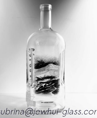 comprare Flint Fancy Rum Bottle Aluminium eccellente Cork Square Glass Decanter di legno fabbricazione online