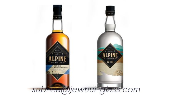 comprare 750ml Apline Whiskey  Glass Bottle -Customization, Super Flint Glass Bottle, American Rum fabbricazione online