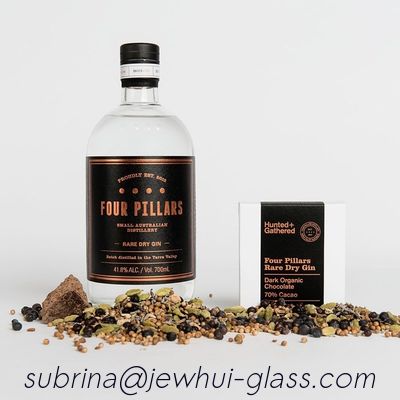 comprare Rum Vodka 21,5 mm Bottiglia di gin di vetro 850 g Tappo di vetro cavo fabbricazione online