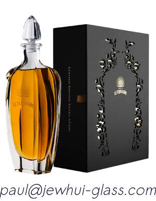 comprare Extra Enejo, Reposado, Tequila argento bottiglia di vetro, Super Flint bottiglia di vetro con tappi di vetro fabbricazione online