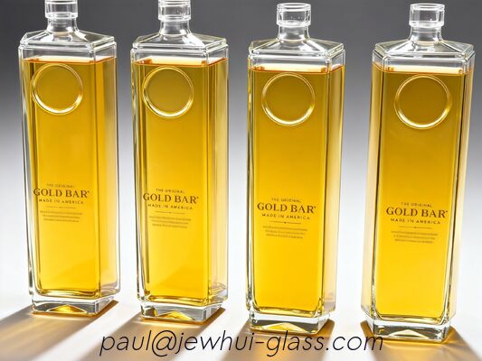 comprare Bottiglia di vetro di whisky da 750 ml - personalizzazione, bottiglia di vetro Super Flint, whisky artigianale americano fabbricazione online