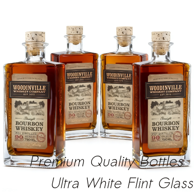 comprare Bottiglie di vetro 700ml 500ml del liquore di spirito del pannello del cilindro del quadrato di vetro della bottiglia fabbricazione online