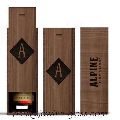 qualità  Luxury Wooden Box Liquor Packaging Box Laser Logo Whiskey Packaging Boxes fabbrica