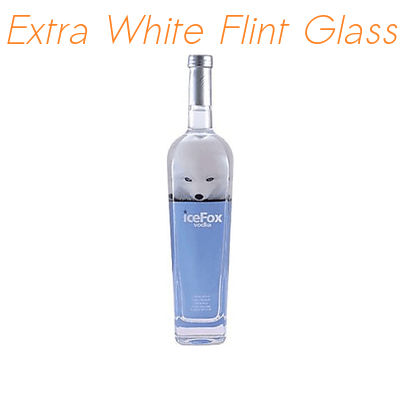 comprare 18.5mm 750ml Gin Bottle ISO9001 Crystal White Glass Decal Painting online manufacture
