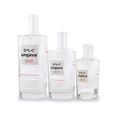 comprare livello di ovale 202mm di Gin Bottle Square Gin Bottle di vetro di 375ml 1000ml online manufacture