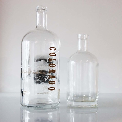 comprare grandi bottiglie di vetro trasparente della bottiglia dell'alcool 375ml per liquore Bourbon online manufacture