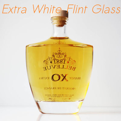 comprare 0.7L 0.5L Brandy Glass Bottle 900g Crystal White Hot Stamping online manufacture