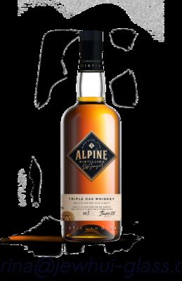 Buon prezzo 750ml Apline Whiskey  Glass Bottle -Customization, Super Flint Glass Bottle, American Rum in linea