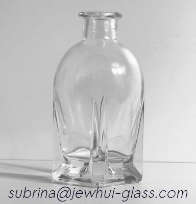Buon prezzo 375ML Rumquila, Vodquila,  whiskquila,  Xo, Brandy, Cognac Glass Bottle With hollow Glass Stopper in linea