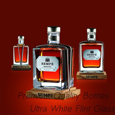 Buon prezzo Decanter in vetro Super Flint Diamond Cut, XO, brandy, vodka, liquore, gin, rum, tequila, whisky, brandy, bottiglia di vetro per distillati con tappi in vetro massiccio in linea