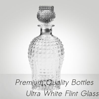 Buon prezzo Decanter in vetro Super Flint Diamond Cut, XO, brandy, vodka, liquore, gin, rum, tequila, whisky, brandy, bottiglia di vetro per distillati con tappi in vetro massiccio in linea