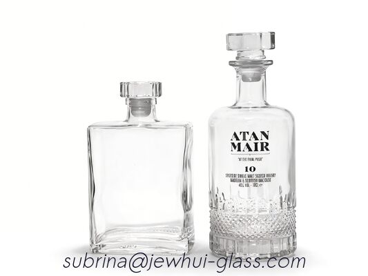 Buon prezzo 750 ml DECANTER di vetro, ARMAN BRADY XO bottiglia di vetro, VODKA, WHISKEY, PRENIUM RECTANGLE bottiglia di vetro in linea