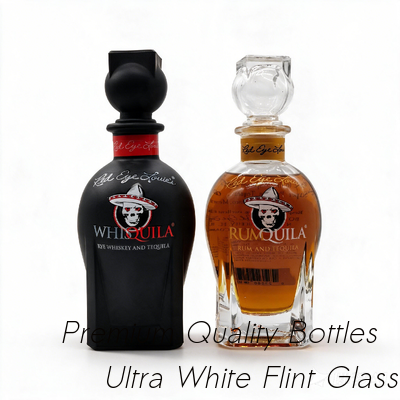 Buon prezzo Bottiglia di vetro glassata di tequila/glassare timbratura calda/tappi vuoti in linea